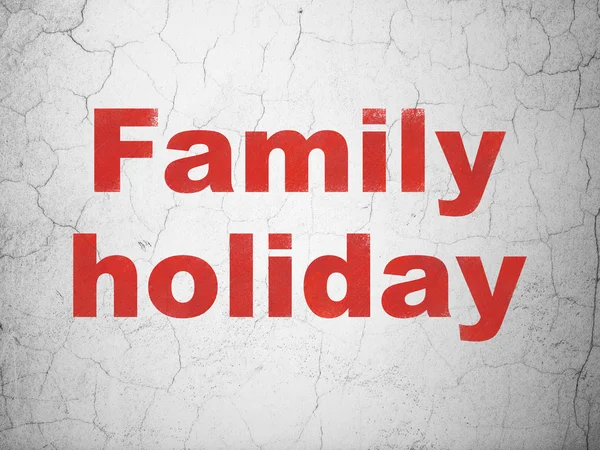 Vacation concept: Family Holiday on wall background — Stock Photo, Image