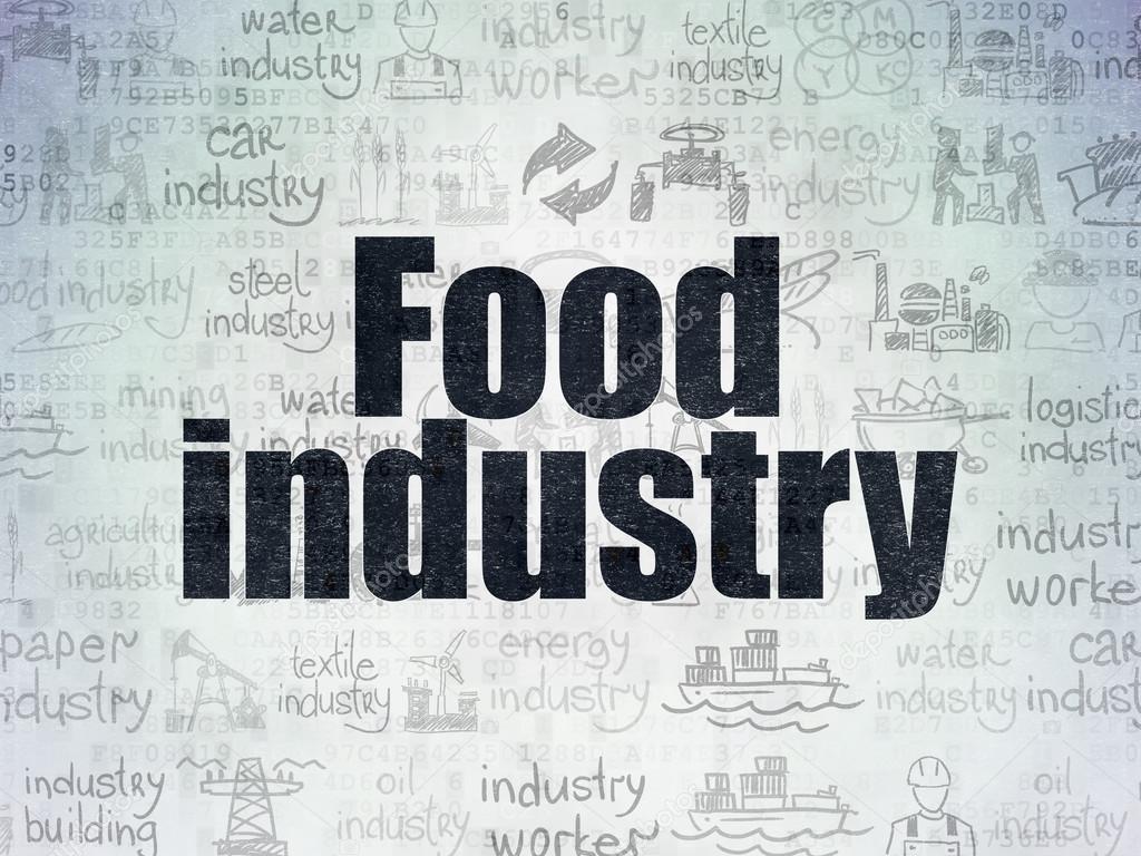 Manufacuring concept: Food Industry on Digital Paper background