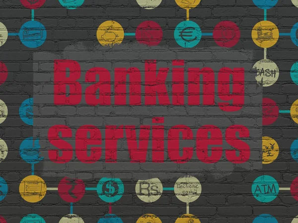 Pénz koncepció: banki szolgáltatások, a háttér — Stock Fotó