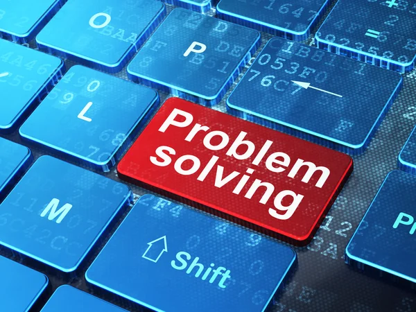 Financiën concept: Problem Solving op computer toetsenbord achtergrond — Stockfoto