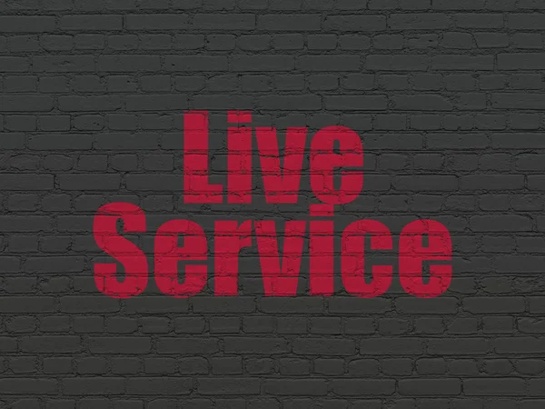 Obchodní koncept: služba Live na zeď na pozadí — Stock fotografie