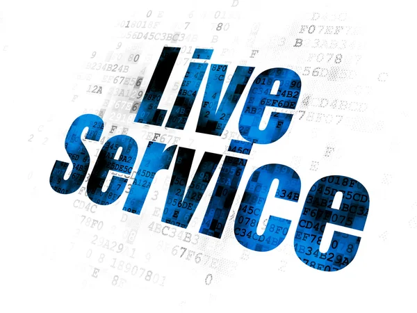 Finanční koncept: live služby na digitální pozadí — Stock fotografie