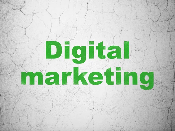 Reclame concept: Digital Marketing op muur achtergrond — Stockfoto