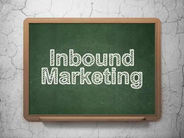 Marketing concept: Inbound Marketing on chalkboard background — Stock Photo, Image