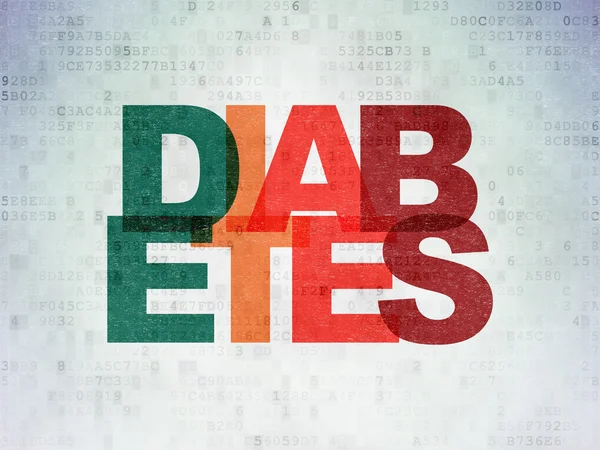 Concepto de salud: Diabetes en el fondo del papel digital — Foto de Stock