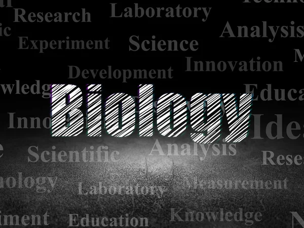 Conceito de ciência: Biologia em sala escura grunge — Fotografia de Stock
