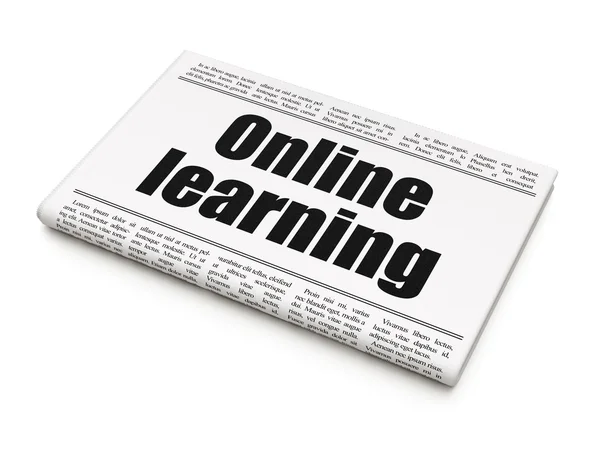 Learning concept: newspaper headline Online Learning — Stock Fotó