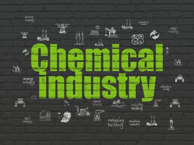 Manufacuring kavramı: duvar arka planda kimya sanayî