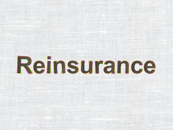 Insurance concept: Reinsurance on fabric texture background — Stockfoto