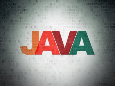 Software concept: Java on Digital Paper background