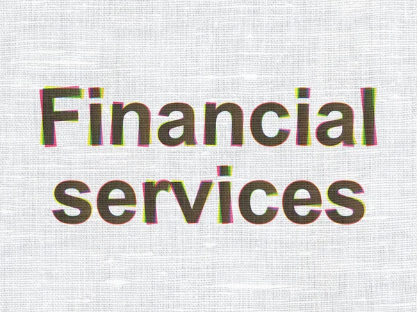 Money concept: Financial Services on fabric texture background — 图库照片