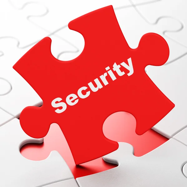 Privacy concept: Security on puzzle background — Stok fotoğraf