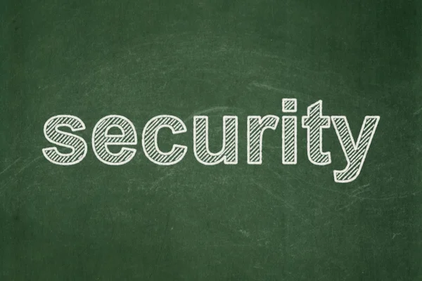 Protection concept: Security on chalkboard background — Stok fotoğraf