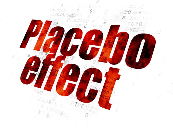 Egészségügyi koncepció: Placebo hatás a digitális háttér — Stock Fotó