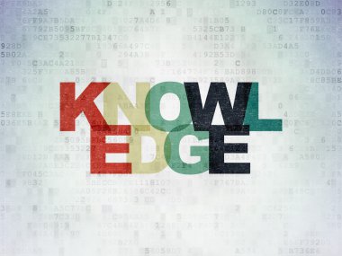 Studying concept: Knowledge on Digital Paper background