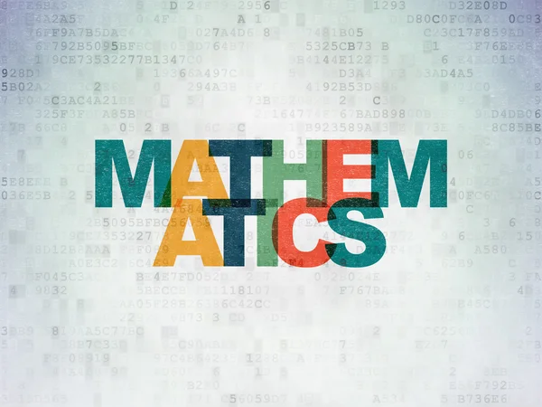 Concetto di istruzione: matematica sullo sfondo della carta digitale — Foto Stock