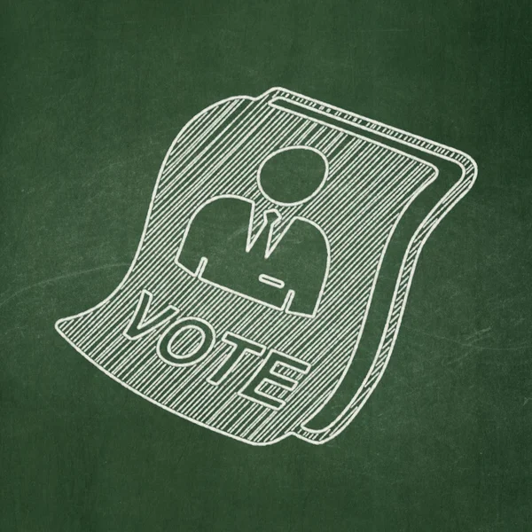 Politics concept: Ballot on chalkboard background — Zdjęcie stockowe