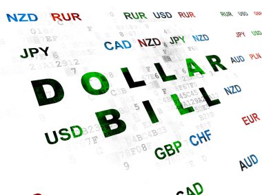 Para kavramı: dolar dijital arka plan