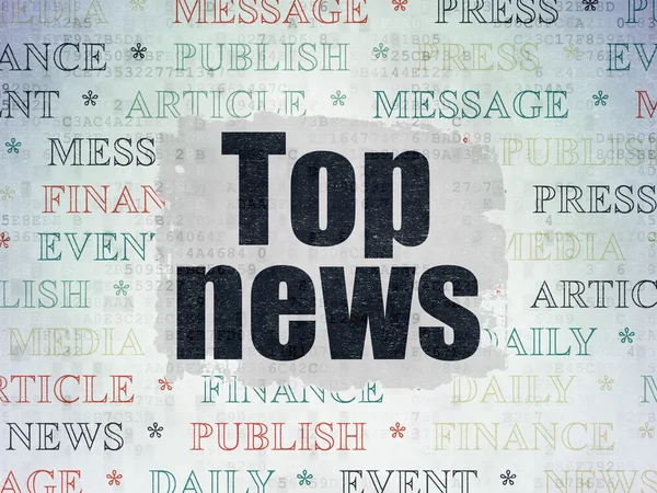 Koncepcja Aktualności: Top News na tle papier Digital — Zdjęcie stockowe