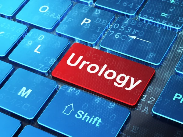 Conceito de medicina: Urologia no fundo do teclado do computador — Fotografia de Stock