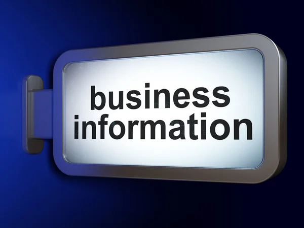 Conceito de financiamento: Business Information on billboard background — Fotografia de Stock