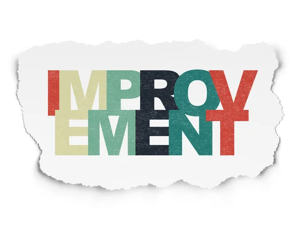 Business concept: Improvement on Torn Paper background — Stok fotoğraf