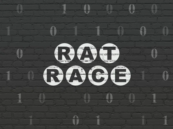 Concepto de negocio: Rat Race sobre fondo de pared —  Fotos de Stock