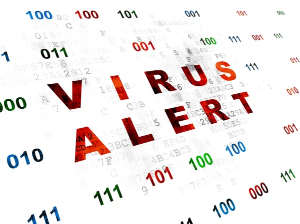 Concetto di sicurezza: Virus Alert su sfondo digitale — Foto Stock