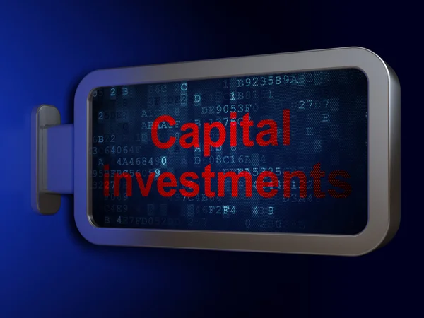 Money concept: Capital Investments on billboard background — Φωτογραφία Αρχείου