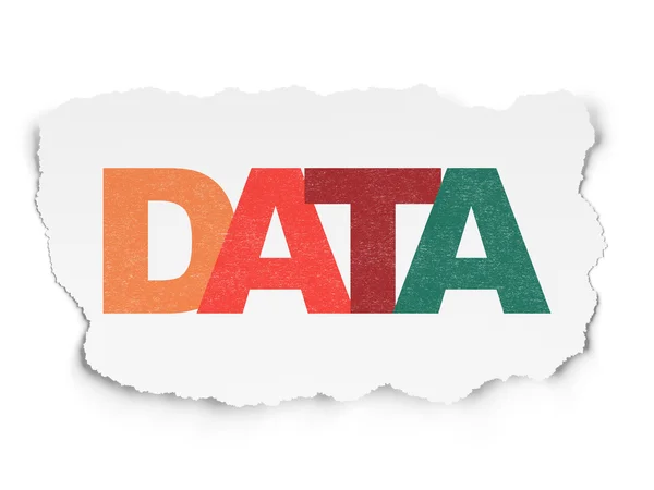 Information koncept: Data på sönderrivet papper bakgrund — Stockfoto