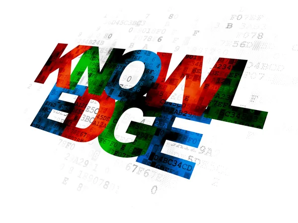 Studienkonzept: Wissen über digitalen Hintergrund — Stockfoto