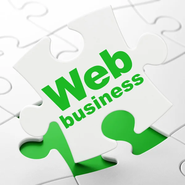 Concept de développement Web : Web Business sur fond de puzzle — Photo