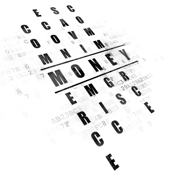 Concepto de dinero: El dinero en crucigrama —  Fotos de Stock