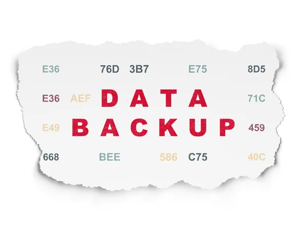 Data concept: Data Backup on Torn Paper background — Stock Photo, Image