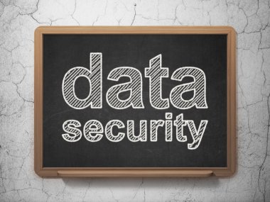 Privacy concept: Data Security on chalkboard background