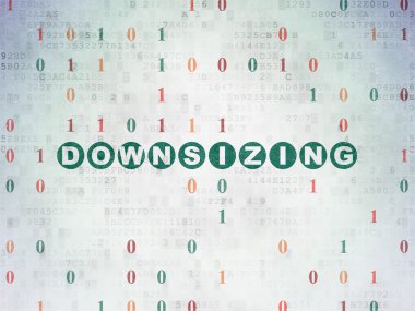Business concept: Downsizing on Digital Paper background