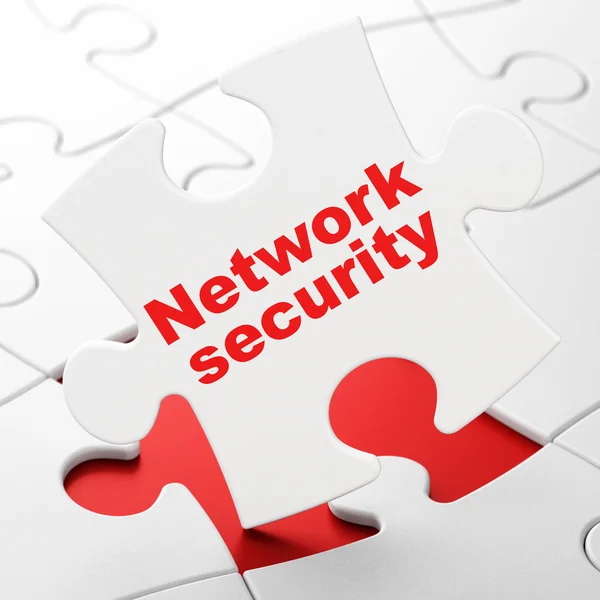 Privacy concept: Network Security on puzzle background — Stock Photo, Image