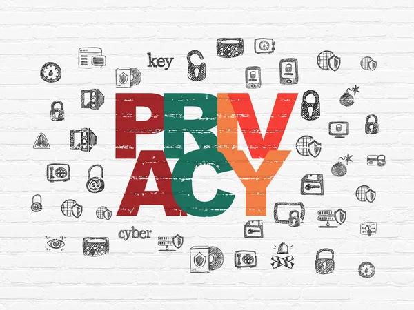 Concetto di privacy: Privacy su sfondo parete — Foto Stock
