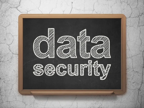 Datenschutzkonzept: Datensicherheit auf Kreidetafel — Stockfoto