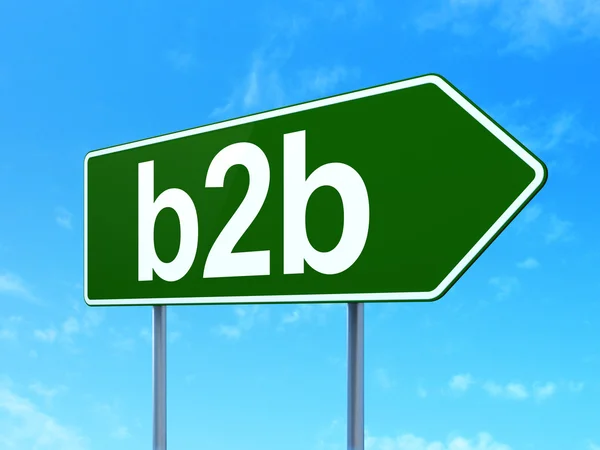 Finance concept: B2b on road sign background — Stock Photo, Image