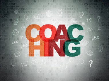 Studying concept: Coaching on Digital Paper background