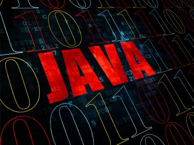 Yazılım kavramı: dijital arka plan üstünde Java