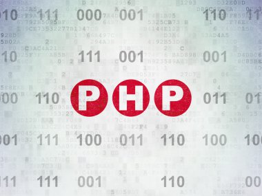 Software concept: Php on Digital Paper background