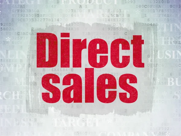 Concetto di marketing: vendite dirette su sfondo carta digitale — Foto Stock