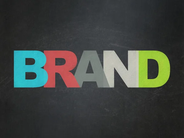 Conceptul de marketing: Brand on School board background — Fotografie, imagine de stoc