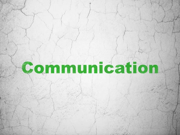 Werbekonzept: Kommunikation auf Wandhintergrund — Stockfoto