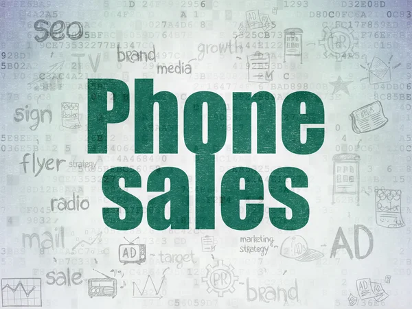Advertising concept: Phone Sales on Digital Paper background — Stock Photo, Image