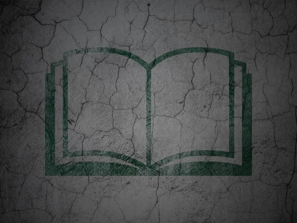 Science concept: Book on grunge wall background — Stock Fotó