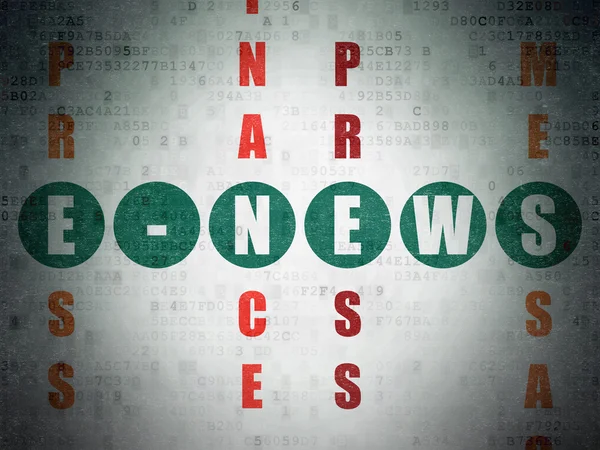 News concept: E-news in Crossword Puzzle — Stock Photo, Image