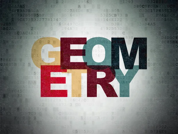 Learning concept: Geometry on Digital Paper background — Stock Fotó